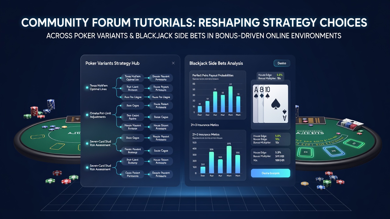 Community-Forum-Diskussionen zu Poker-Strategien und Blackjack-Nebenwetten in Online-Umgebungen