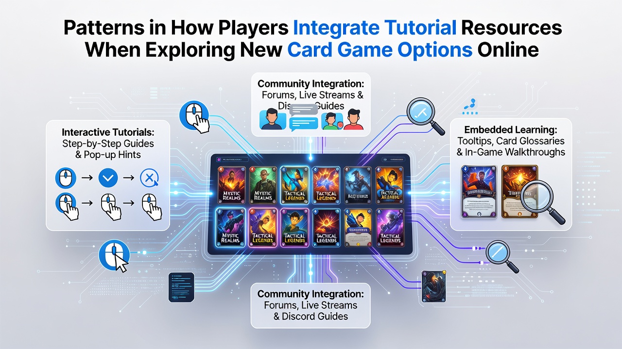 Spieler nutzen strukturierte Tutorials zur Erkundung neuer Kartenspiele in digitalen Umgebungen