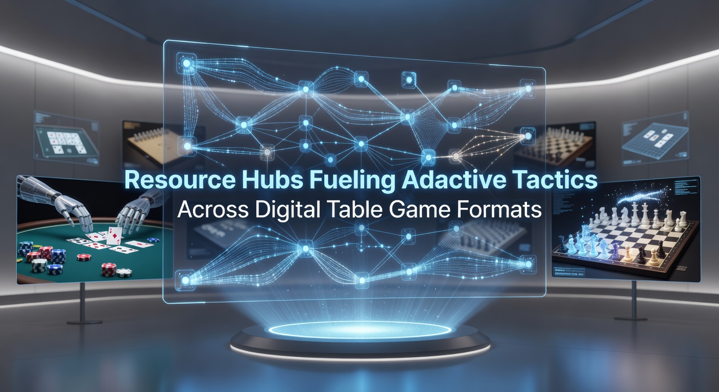 Ressourcen-Hubs mit digitalen Tischspielen und adaptiven Taktiken